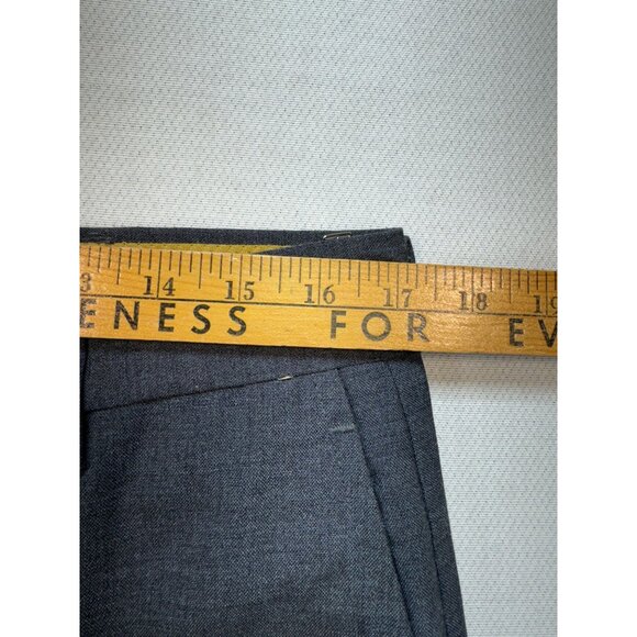 Farah Men’s Dress Pants Flat Front Stretch Size 34x26 Solid Blue Casua Pockets - Picture 4 of 12